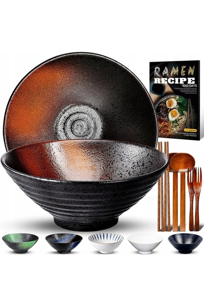 NO BRAND Căni ceramice pentru supă, set complet de 2 căni, perfecte pentru ca...