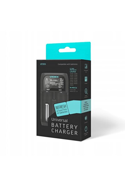 NO BRAND Videx Charger Vch-Ut201 2 16340, 17670, 18350, 18500, Aa, Aaa, C (R14)