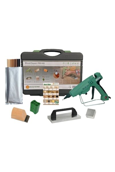 WoodRepair Kit profesional BCD360 pentru reparații lemn cu batoane de umplutură