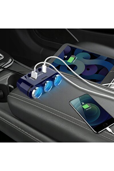 yantu Splitter brichetă auto USB-C 12-24V VERSIUNE NOUĂ 2025
