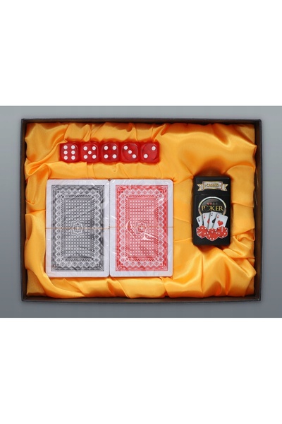 NO BRAND Brichetă + Cărți + Zaruri Set Jucător 8322