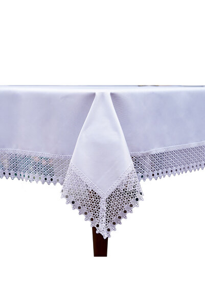 NO BRAND Față de masă elegantă cu Guipure 140X200 Guipure 431 Alb