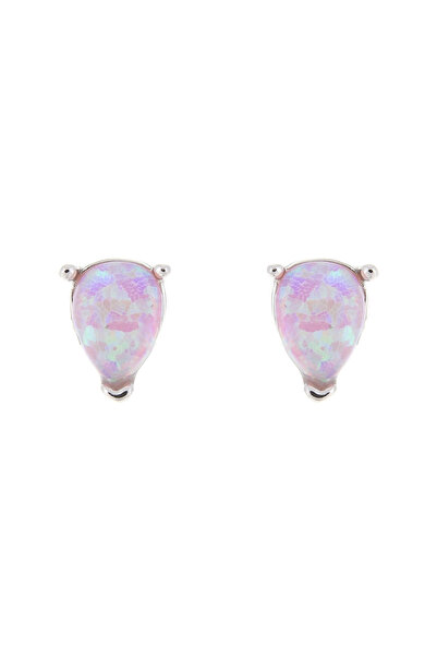 NO BRAND Cercei frumoși din argint placat cu rodiu, cu opal! ! !