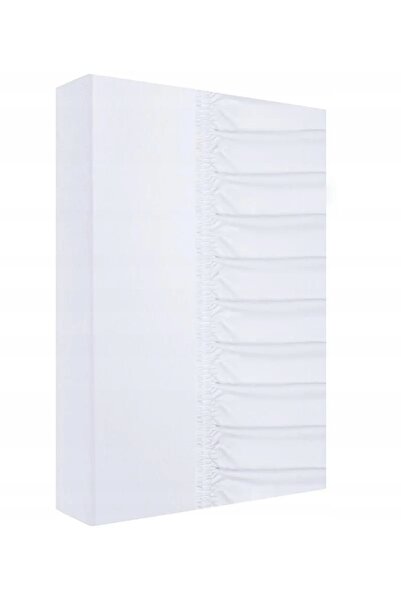 NO BRAND Cearșaf de pat din bumbac cu elastic 140x200 alb