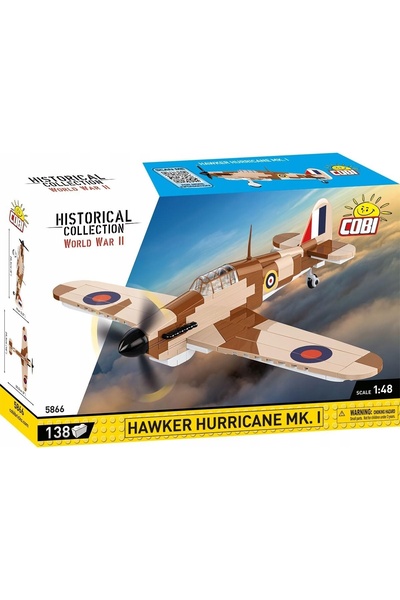 NO BRAND Set de blocuri model avion de luptă Hawker Hurricane Mk