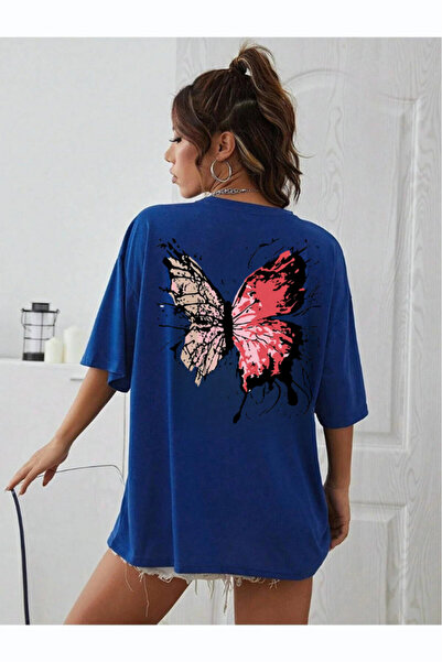 yombaa Μπλουζάκι Oversize με στάμπα πεταλούδας