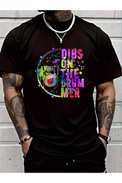 799 100% Cotton Dibs On The Drummer T-Shirt Men's Women's Vintage Summer Vaca...