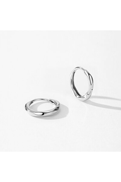 NO BRAND Cercei cerc argint 925 sterling, ondulați, pentru femei