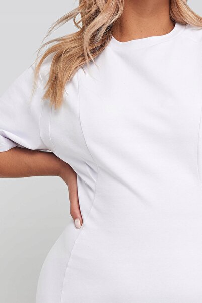 NO BRAND Rochie mini albă cambrată On-Kd S