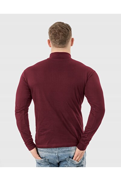 NO BRAND Pulover elegant slim pentru bărbați, cu guler înalt, uni, din bumbac...