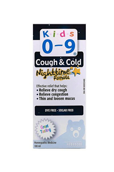 Homeocan and Cold Night Time formula Kids 0-9, 100 Ml