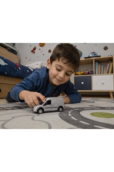 Arlina Home Kids Metal Gövdeli Ford Connect Çekçekli Oyuncak Araç-Gri