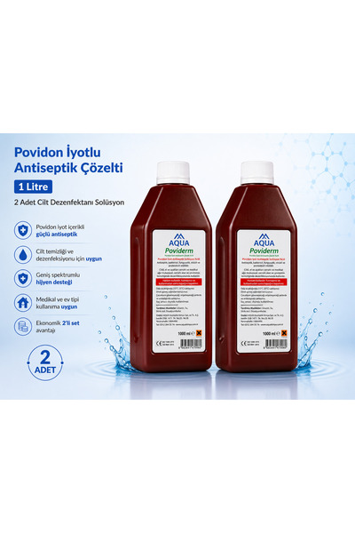 Aqua Karvel Medikal Povidon İyotlu Baticonal Antiseptik Çözelti 1 Litre x 2 A...