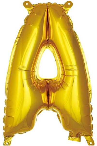 Yıldızan Letter a 16 Inch Gold Color Foil Balloon 36 cm (Gold) 931845