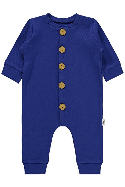 Civil Baby Plain Basic 1-6 Month Overalls - Blue
