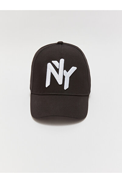 LC Waikiki Trendlucky Girls' Cap with Letter Embroidery and Contrast Color