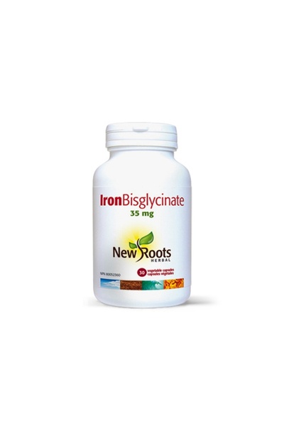 New Roots Canada Iron Bisglycinate, 30 caps, New Roots Herbal