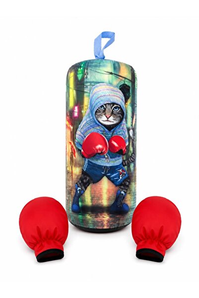 NOVAJOY 🥊 Mini Boks Seti – Çocuklar İçin Askılı Boks Torbası ve Eldiven Seti...