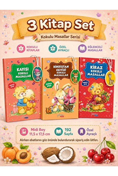 Yakamoz Yayınları 3 Kitap. Kayısı + H.Cevizi + Kiraz Kokulu Masallar. Midi Bo...