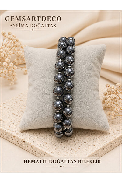 gemsartdeco HEMATIT NATURAL STAR BRACELET