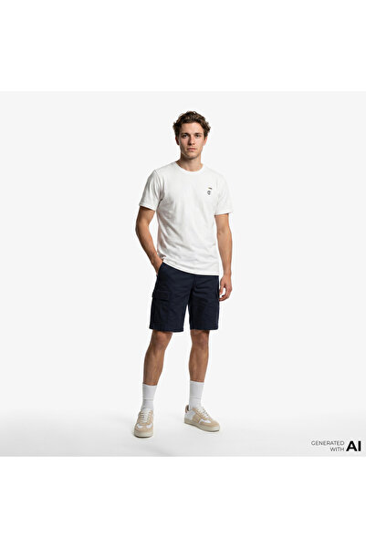 Timberland Poplin Cargo Men's Navy Blue Shorts