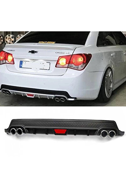 HasAkman Chevrolet Cruze Sedan Siyah Difüzör Difizör Yuvarlak Egzoz Görünüm K...