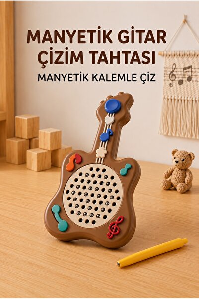 POLER TOYS MANYETİK YAZI YAPI TAHTASI GİTAR FİGÜRLÜ MAGNETİC BOARD KALEMLİ MI...