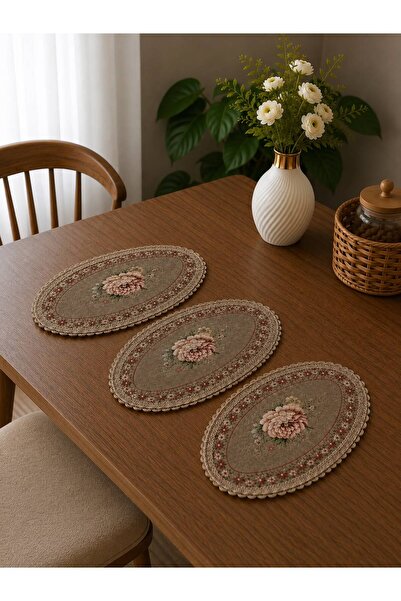 Yeshome Collection Σετ 3 τεμαχίων Μίνι Ράνερ Σενίλ 20 x 35 εκ.