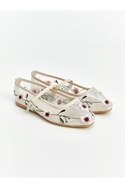 LC Waikiki Floral Embroidered Women's Ballerinas