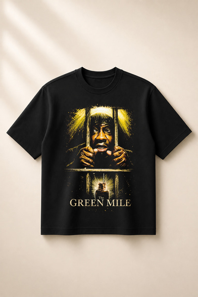 SVART WEAR The Green Mile Printed Oversize Boxy Cut Unisex 100% Cotton Tshirt...