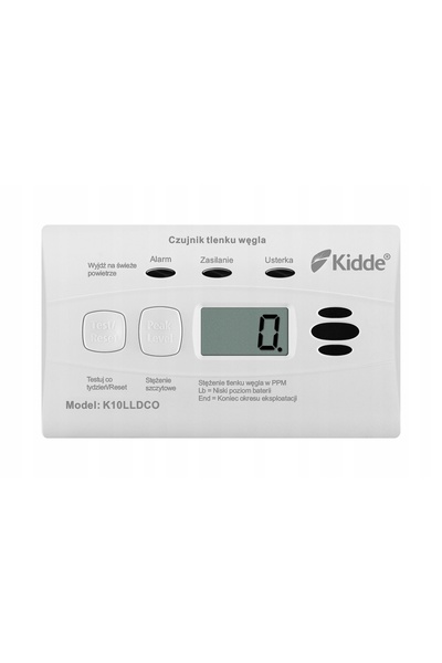 Kiddery Kidde K10LLDCO Detector de monoxid de carbon (CO) cu ecran LCD, 10 ani