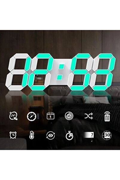 NO BRAND Ceas electronic cu telecomandă, ceas deșteptător LED, termometru, te...