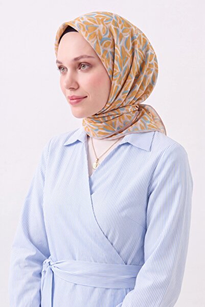 Silk Home Soft Scarf Pebble Mustard