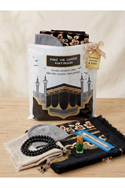 Patiks POKLON SET ZA HADŽ I UMRAH 1 PLETENA TAKKE 1 MOLITVENI PODLOGA SA UZOR...
