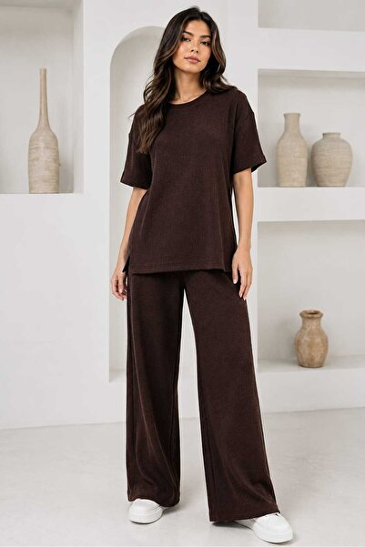 ŞIK VE MUTLU Lace-Up Tree Bark Soft Bottom Upper Double Set