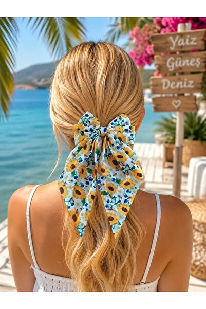 REBORN DESIGN Bow Model Sunflower and Bee Patterned Ivory Color 15 cm Automat...