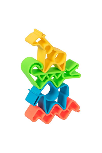 DENA TOYS Primele mele animăluțe, set senzorial pentru bebeluși, neon