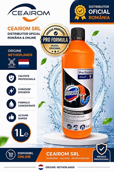 PRO FORMULA DOMESTOS PROFESSIONAL Gel pentru Desfundarea Țevilor 1L