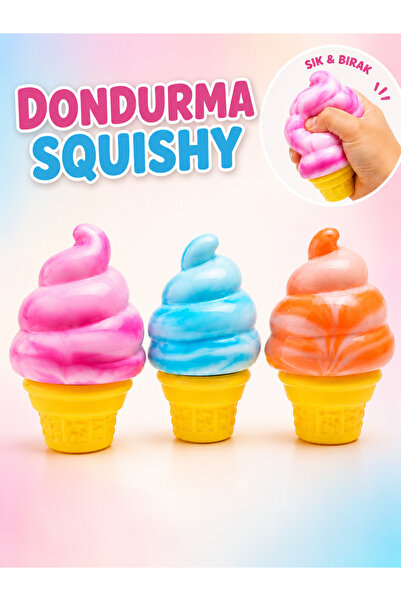 MİNGODAN Dondurma Squishy Stres Oyuncağı Sıkılabilir Yumuşak Duyusal Fidget O...