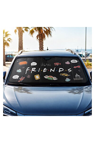 OEM Parasolar Auto pentru Parbriz, Model Friends, 130 × 60 cm, Fixare cu Ventuze
