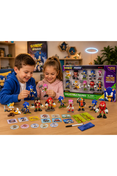 Cici Oyuncak Sonic Prime Seri 2 12'li Koleksiyon Figür Seti Deluxe Box Sürpri...