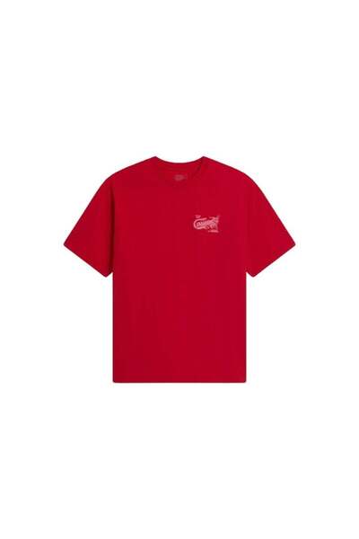 Vans تي شيرت كاباليرو إس إس باللون الأحمر السباقي