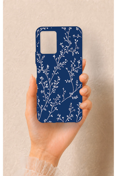 Vip Case Vivo Y33S Uyumlu İnce Yaprak Dalı Desenli Silikon Kılıf