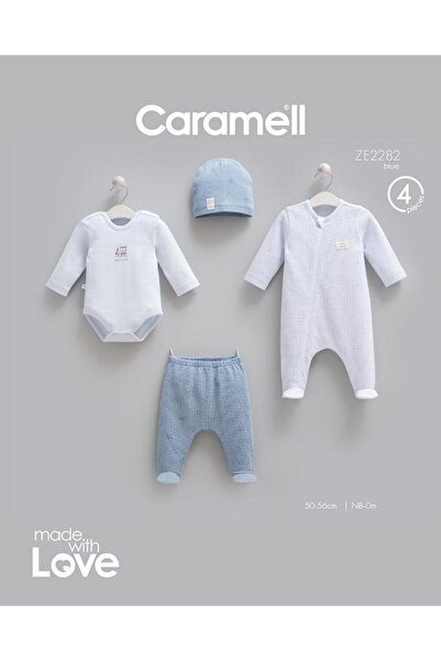 Caramell 100% Cotton 4-Piece Overalls Mini Travel Set 0-3 Months 50-56 cm Ind...