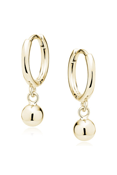 The Casius. Children's earrings with English clasp made of 925 silver and 14K...