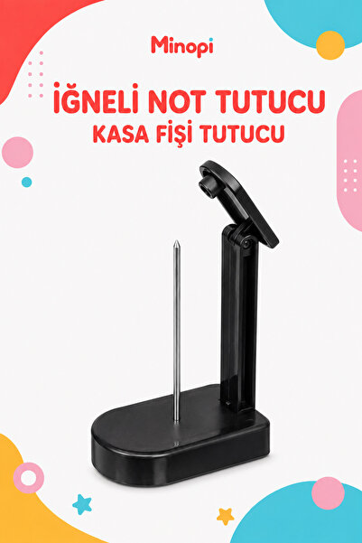 Minopi İğneli Not Tutucu Siyah Masaüstü Slip POS Kasa Fişi ve Adisyon Kağıdı ...