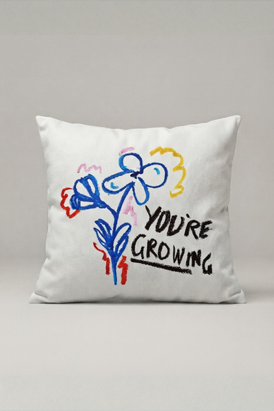 Generic Brand Colorful Flower and You'Re Growing Written Cushion Cover 259 – ...