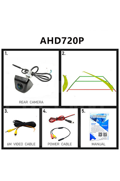 Choice3 AHD screw Car Universal Reversing Camera Dynamic Line, AHD CCD High-D...