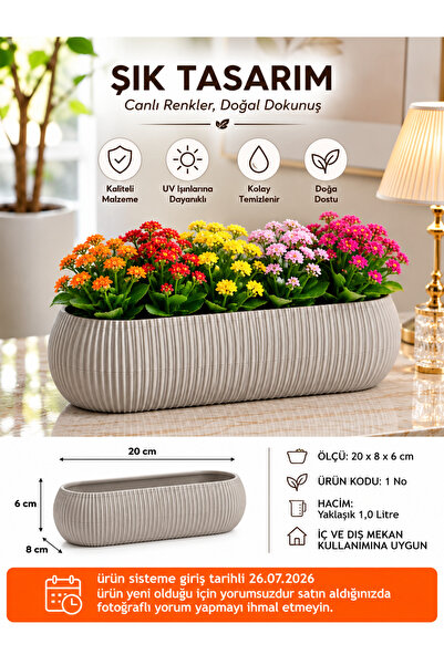 Hızlı Çeyiz Modern Dekoratif Kırılmaz Dayanıklı Çiçek Saksısı, Balkon Bahçe v...