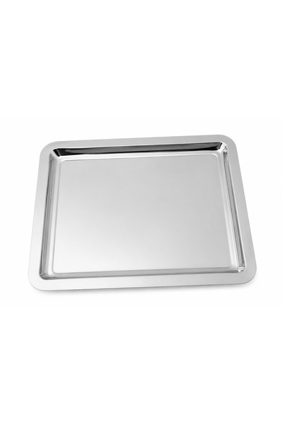 Turkco Premium Silver Rectangular Presentation Tray 49X37 cm Stainless Steel ...
